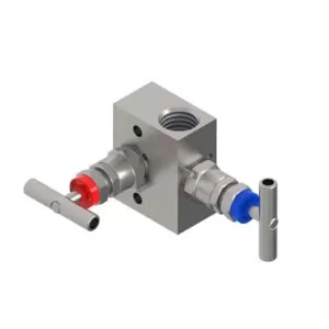 M211/M211D - MANIFOLD 180° 2 VLV MONTAGGIO REMOTO CON SFIATO FEMMINA/FEMMINA