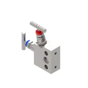 M27 - MANIFOLD 180° 2 VLV MONTAGGIO DIRETTO CON SFIATO FLANGIATO/FLANGIATO