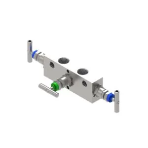M31 - MANIFOLD 180° 3 VLV MONTAGGIO REMOTO CON SFIATO FEMMINA/FEMMINA