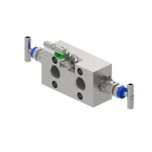 M342 - MANIFOLD 180° 3 VLV MONTAGGIO DIRETTO CON SFIATO FILETTATO/FLANGIATO