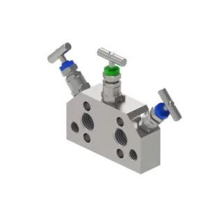 M35 - MANIFOLD 180° 3 VLV MONTAGGIO DIRETTO CON SFIATO FILETTATO/FLANGIATO