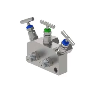 3637/3650/3654 - MANIFOLD PER DIFFERENZIALE 3 VLV CON SFIATO FILETTATO/FILETTATO