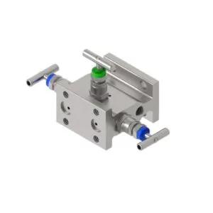 M39 - H-MANIFOLD 180° 3 VLV MONTAGGIO DIRETTO CON SFIATO FLANGIATO/FLANGIATO