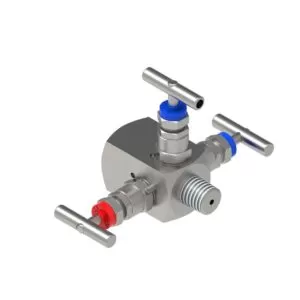 M62 - MANIFOLD DA BARRA DOPPIO BLOCCO/SFIATO MASCHIO/FEMMINA